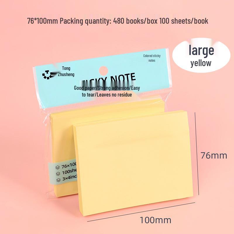Colorful Sticky Notes: Strong Adhesive Tearable Memo Pads for Office & School