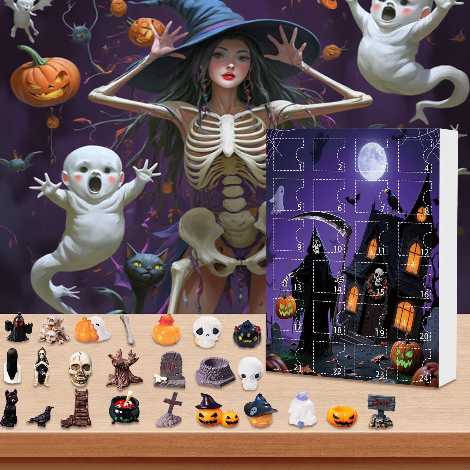 

Адвент 24-дневный Календарь Обратного Отсчета Хэллоуин Обратный Отсчет 24 Дня Серия Акриловых Подвесок Календарь Сюрпризов One Size