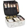 PU Makeup Bag Marble Pattern Portable Large Capacity Makeup Storage Bag Multi functional Travel Makeup Toolbox