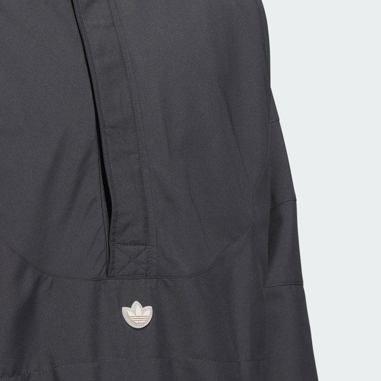 Adidas Originals Puffer Po Basketball Jacket Solid Logo Basketball Pullover Men Jacket Black IK3562