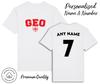 Georgia GEO T-Shirt 2024 Personalised Name and No Adult Kids Baby, Football Euro