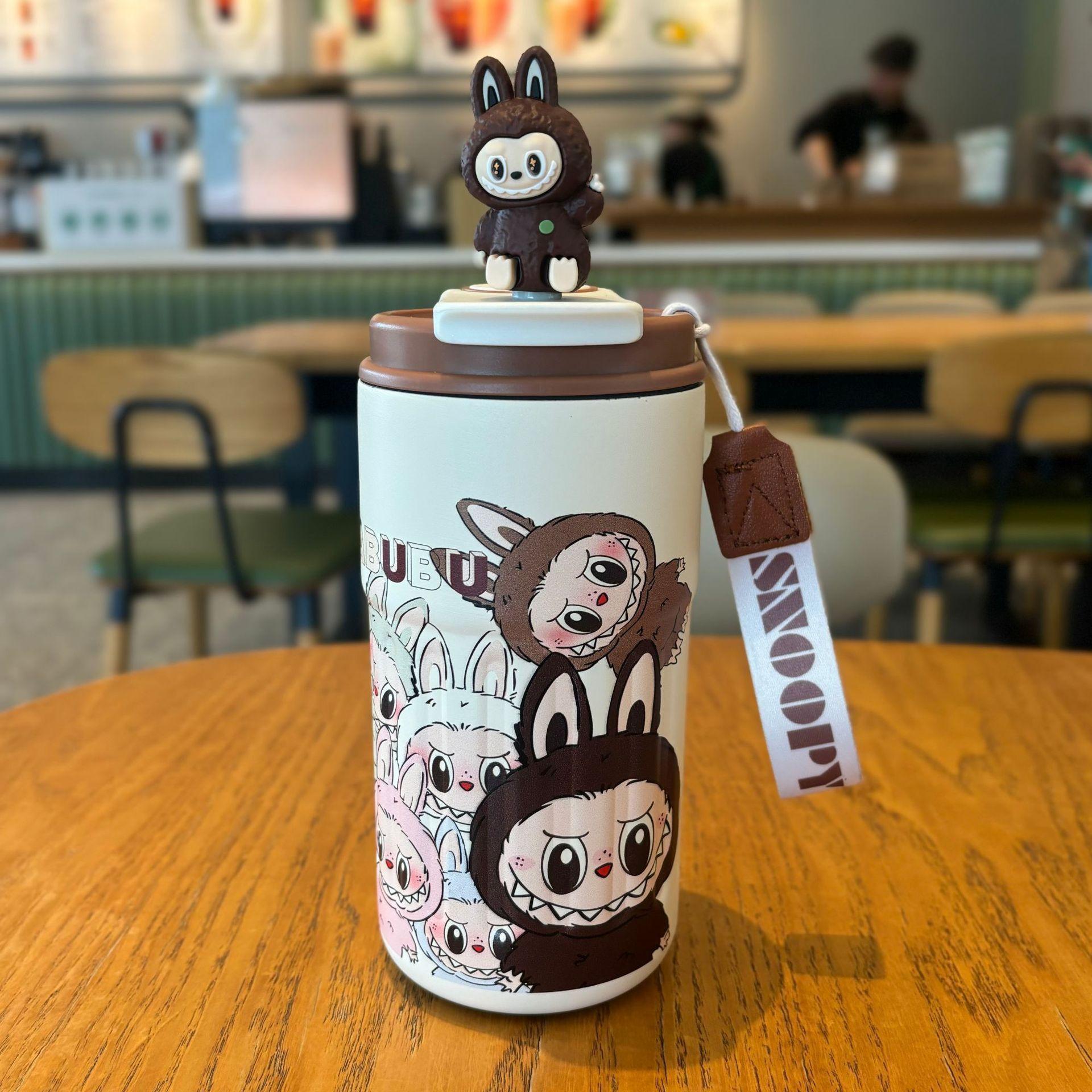 

Coffee cup 316 stainless steel Internet celebrity cartoon doll thermos cup men and women accompanying water cup portable gift 450ml