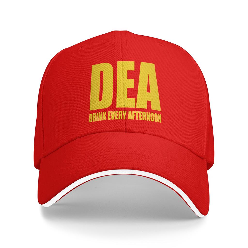 DEA Drink Every Afternoon Baseball Cap  Fitted Retro Hip Hop Hats Summer Couple Women Hiking Fishing Baseball Caps