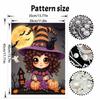 Halloween Pearl Painting Art Full Pearl Handmade Diy Home Decorations Witch Cat Pumpkin Moon Bats Design Art Craft Kit