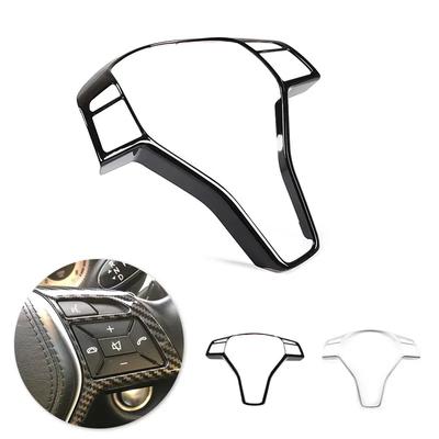 For Mercedes Benz B E CLA GLA GLK Class W246 W117 X204 X156 X204 Carbon Texture Car Steering Wheel Panel Frame Cover Trim