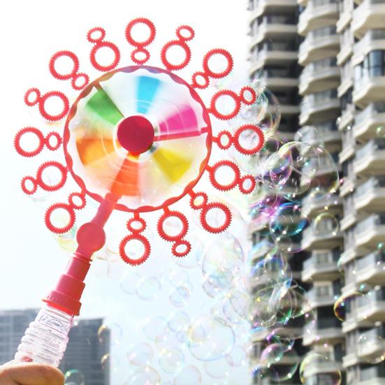 1 Set Bubble Machine Creative Windmill Bubble Maker Machine Manual Blowing