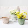 Retro American Cylindrical Succulent Planter - Decorative Tin Flower Pot Bucket