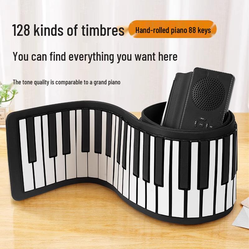Smart 88-Key Foldable Electronic Piano Keyboard for Beginners - Portable and Multifunctional