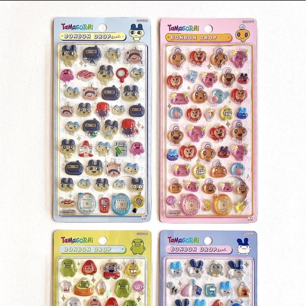 Anime Tamagotchi 3D Stickers Transparent Jelly Crystal DIY Decorative Mametchi Mimitchi Sticker Cute Desktop Phone Case Toy