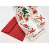 Sanrio Christmas Message Card Mini Card Tree Filled with Santas JXMN 4-5 243370