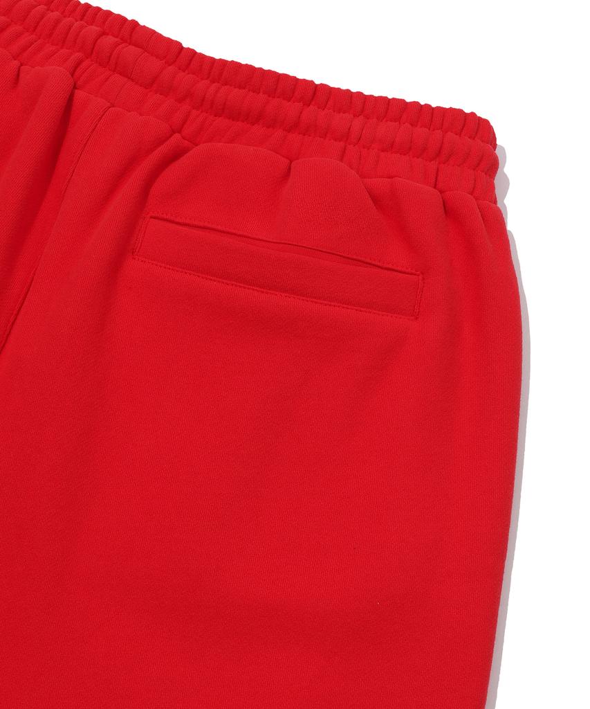BEENTRILL Essential Hashtag Logo Brushed Sweatpants (Red)