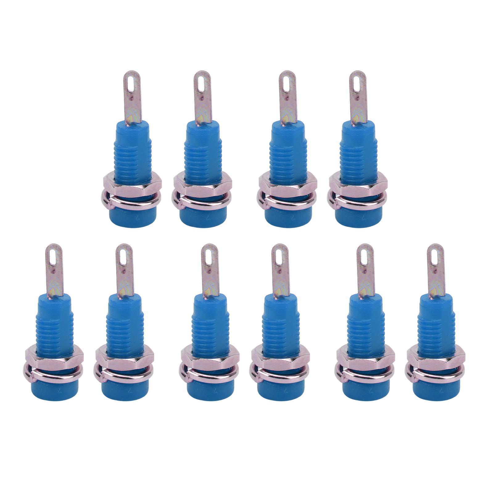 

10Pcs J.40003 2mm Banana Jack Panel Socket Extended Post Plug Adapter for Electronic InstrumentBlue