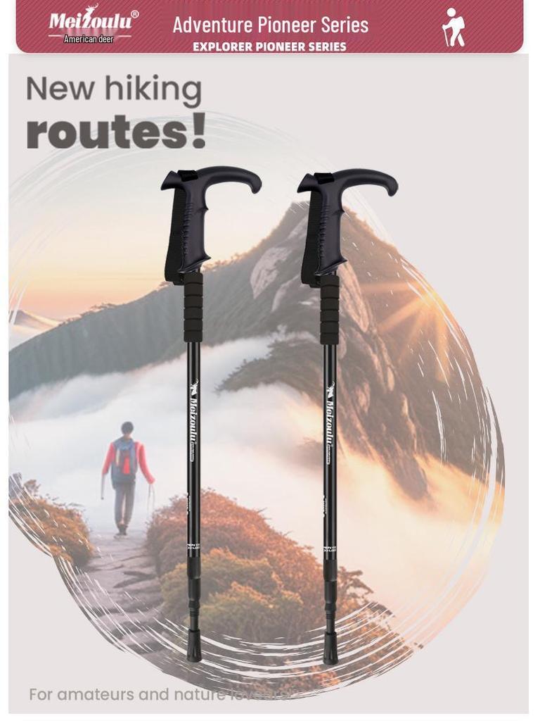 Alüminyum Alaşımlı Yürüyüş Batonları: Dış Mekan Yürüyüşleri İçin Üç Bölümlü Darbe Emici Yürüyüş Bastonları