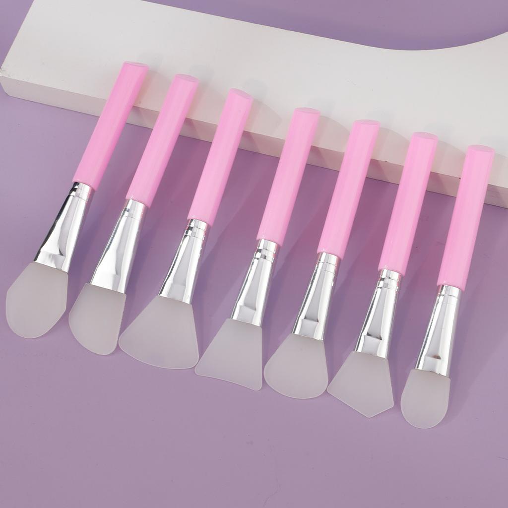 Slant Tail Rod Soft Head Silicone Mask Brush Hydrotherapy Application Mud Film Face Application Silicone Beauty Salon Film Adjustment Brush