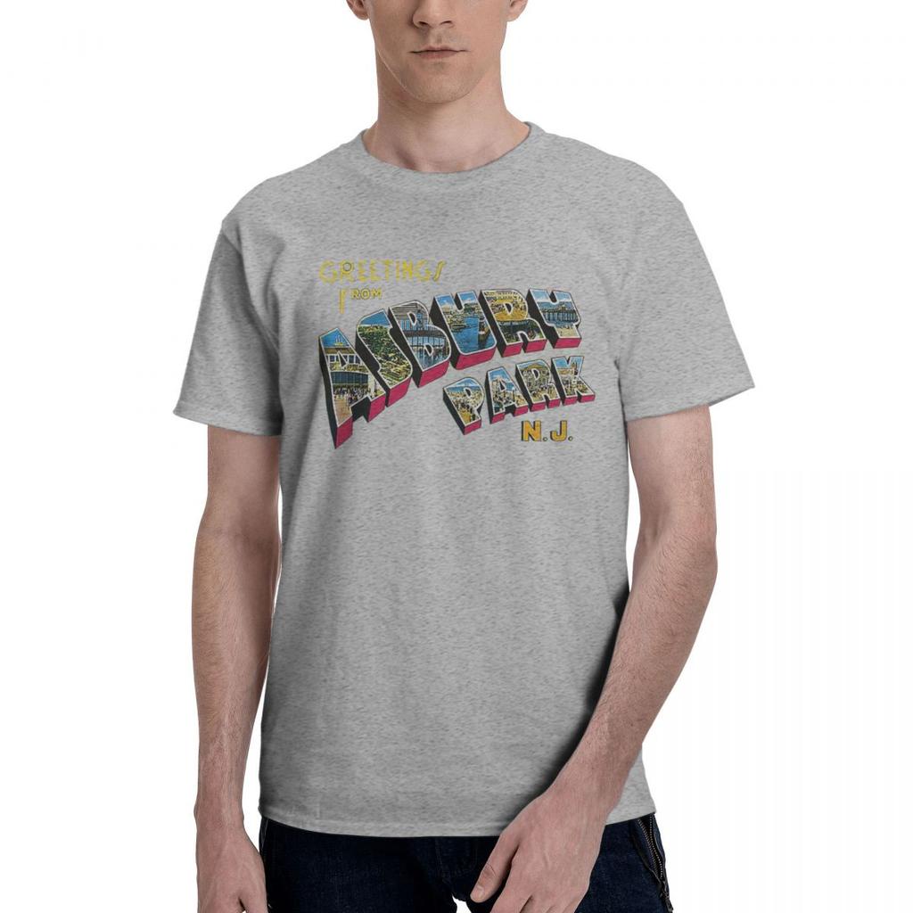 Greetings From Asbury Park NJ 1 100 Cotton Casual Breathable Confortable T Shirt High End Mens Clothing Clothes Men