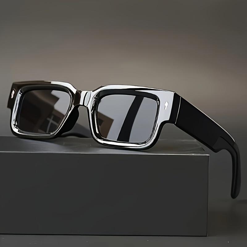 

Men Vintage Rectangle Frame Sunglasses Fashion Rerto Sun Glasses Luxury Brand Design UV400 Shades Eyewear Women Goggles серый
