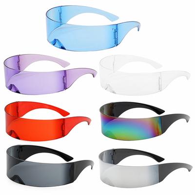 Occhiali da festa Visiera avvolgente Occhiali da sole a specchio grandi Occhiali da personalità alla moda Occhiali da equitazione antivento