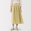 MUJI Women's Hemp Cotton Easy Long Skirt, BE1VBA5S, Yellow, Size L