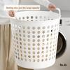 Large Plastic Laundry Hamper for Bathroom - Dirty Clothes Storage Basket