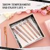 Rose Gold Kugelschreiber Set - Stilvolle Metallstifte mit Kristallakzenten - Perfekt für Studenten, Büro, Geschenke und Hochzeiten