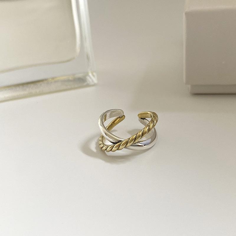 Women s Open Twist Silver Star Ring - Simple Fashion Index Finger Jewelry Adjustable Open Ring