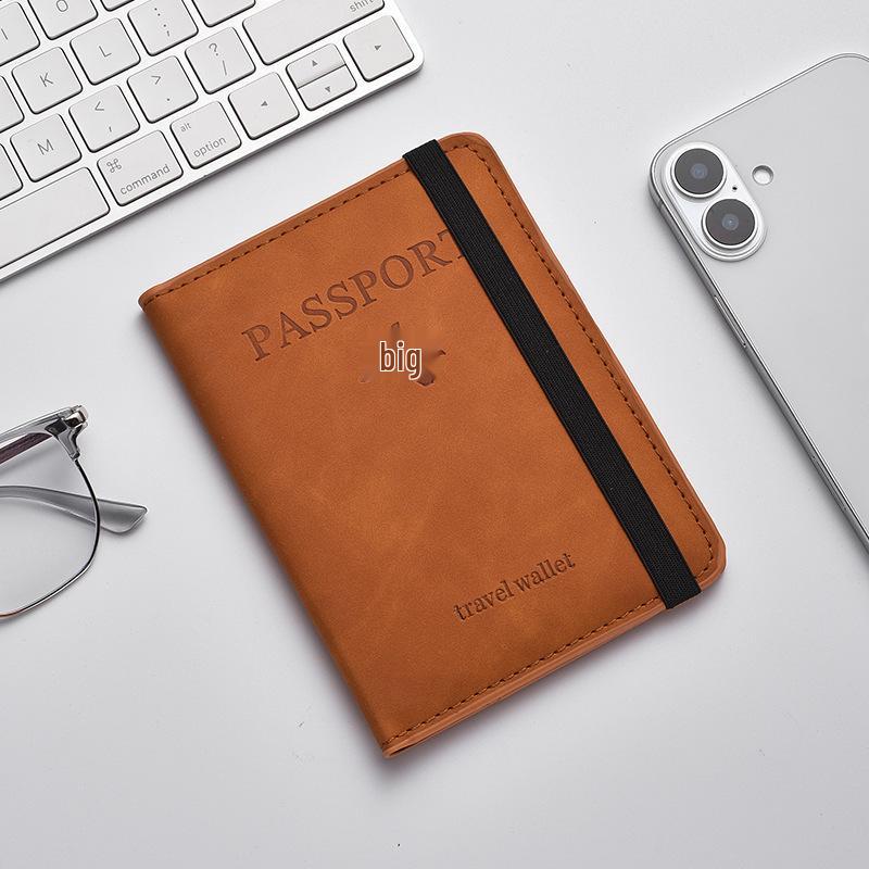 RFID PU Leather Travel Wallet: Multi-Function Passport and Card Holder