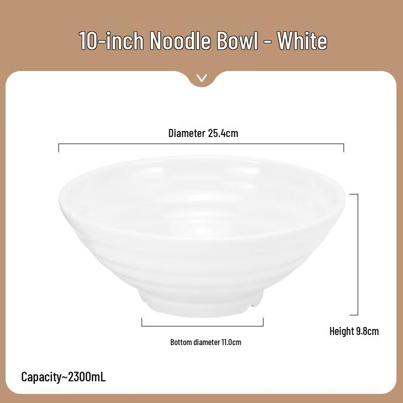 Zhishi 10-Zoll Melamin Nudelsuppenschüssel Set