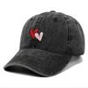 Versatile Vintage Peach Heart Embroidery Baseball Cap - Korean Style, Thin, Soft Brim, Spring/Summer, Unisex