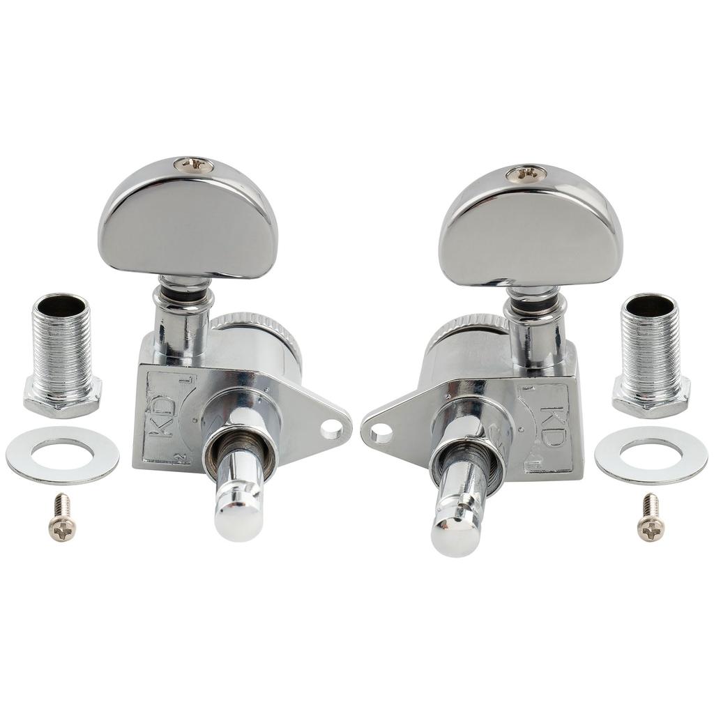 Musiclily Pro R18K L3R3 Locking Gear for Chrome Tuners, 181 Ratio, Half-Moon Buttons, Acoustic/Electric Guitars,