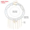 Vintage Pearl Tassels Choker Necklace for Women Elegant Neck Chain Handmade Layered Statement Jewelry Gift