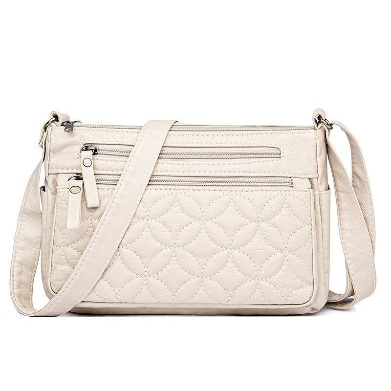 Women's bag, new zipper single shoulder messenger women's bag small square bag.