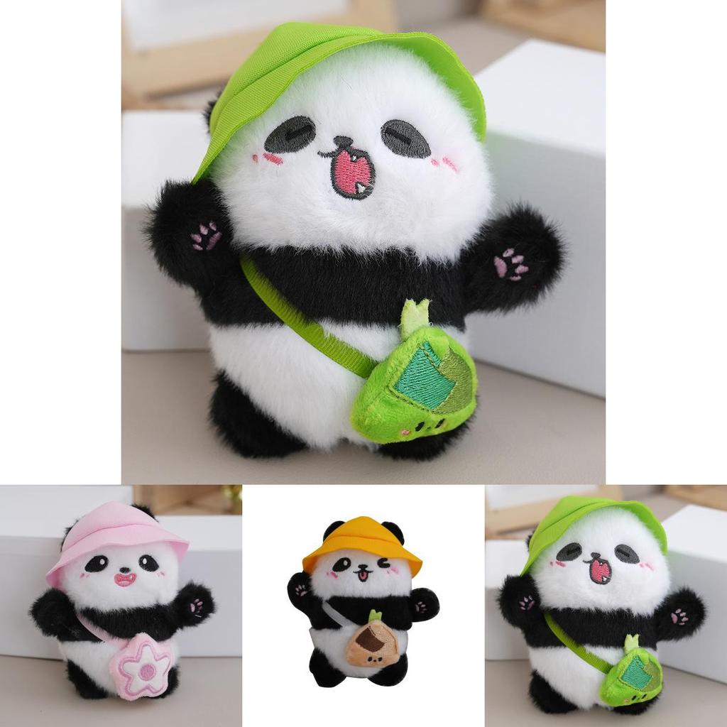 Adorable Cute Plush Panda Keychain Doll Soft Stuffed Animal Backpack Pendant
