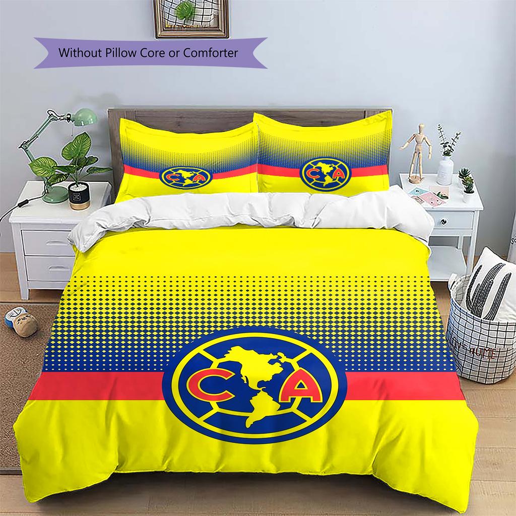 Club América Pattern Bedding Quilt Set Home Decoration Gift (1 * duvet cover + 2 * pillowcase without core)