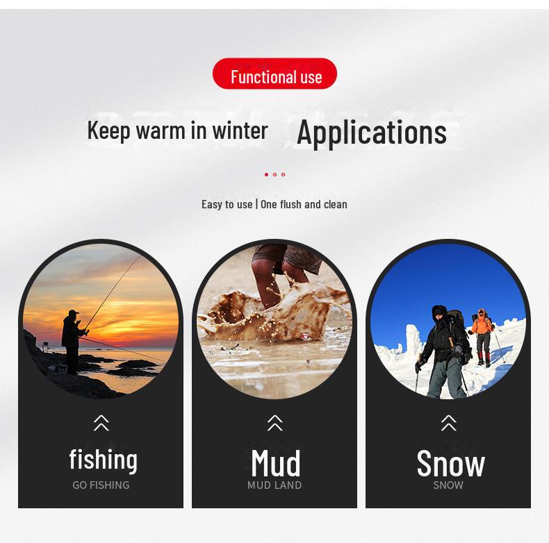 Men's Waterproof Winter Snow Boots: Outdoor Sports with Plus Velvet