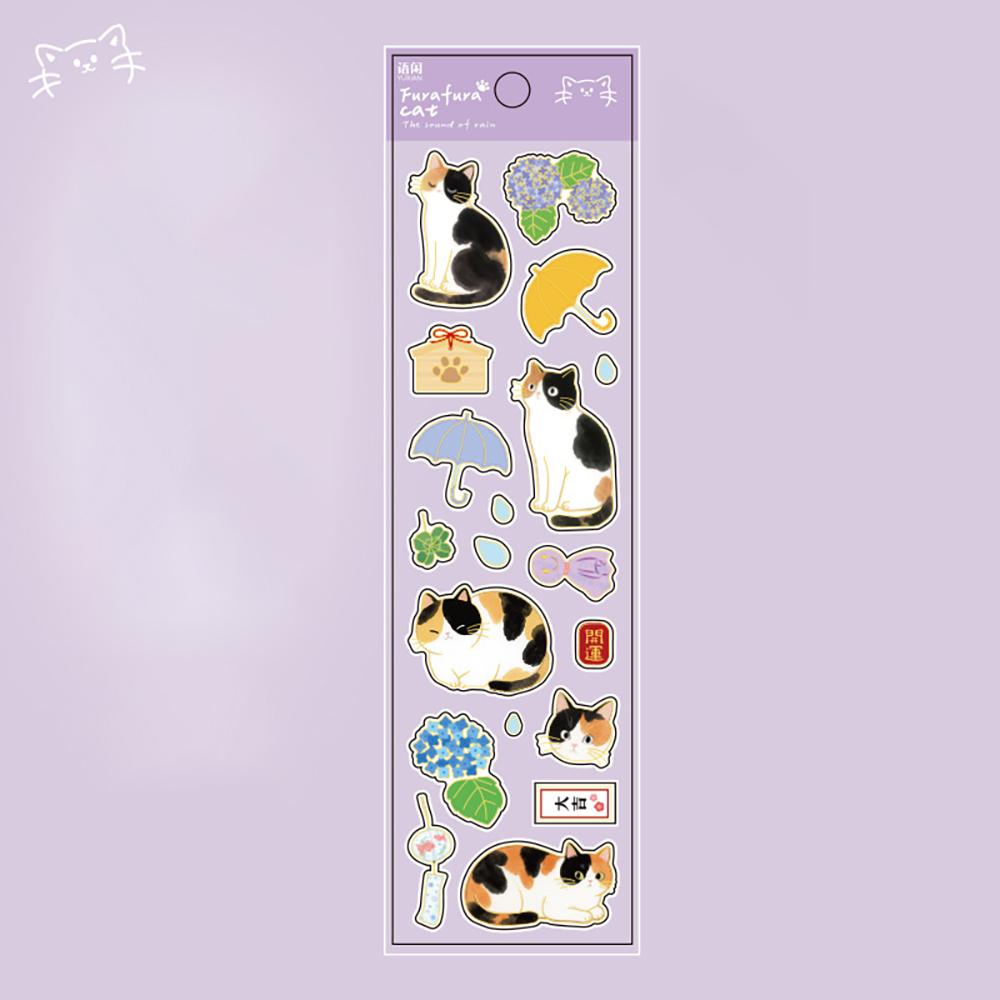 Hot Stamping Stickers, Meow Language, Cute and Interesting Cat Patterns, Handmade Tent, Photo Frame, DIY Decoration Collage