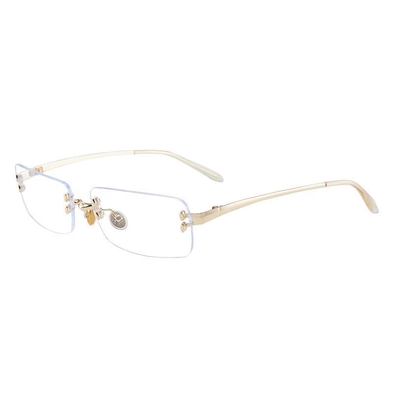 Retro Personalized Women'S Sunglasses Uv Protection Trend Rimless Glasses Fashion Versatile Sunglasses Men