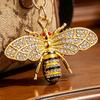 Keychain Pendant Zinc Alloy Rhinestones Bee Shape Key Chain with Lobster Clasp Easy to Hang Key Holder Backpack Car Accessory