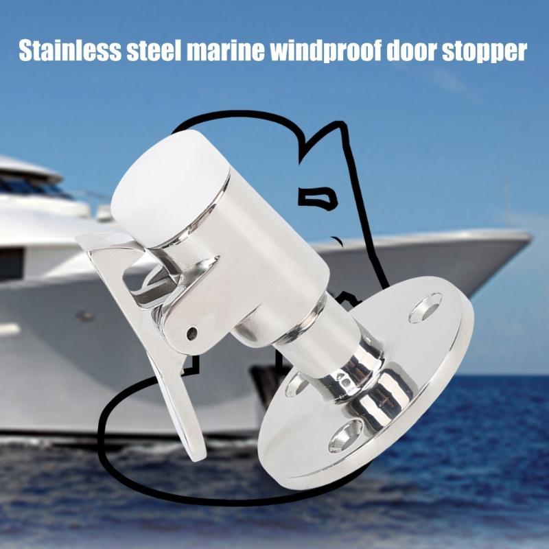 Heavy Duty Marine Grade Door Stoppers Steel Anti Corrosion Boat Door Latches with Spring Release Upgrades for Secure Closure
