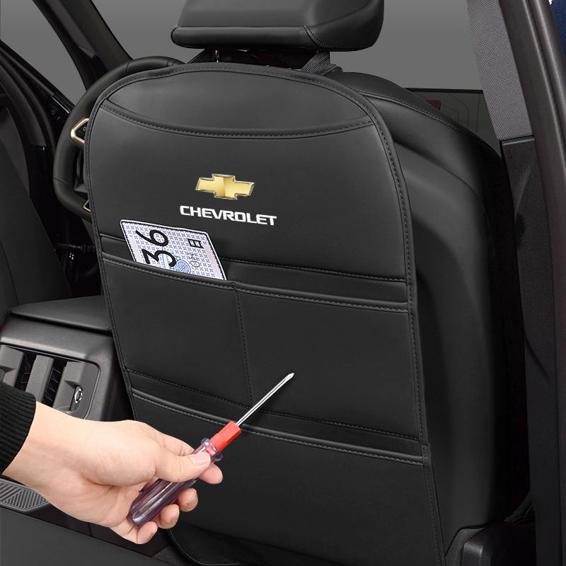 PU-Leder Auto-Rücksitz-Schutzabdeckung Anti-Kick-Pad Für Chevrolet Corvette Montana TrailBlazer Silverado Traverse Camaro