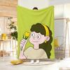 Art Illustration P-Pop Art Character Throw Lightweight 240G Flannel Blanket Soft Skin-Friendly For Summer Cooling