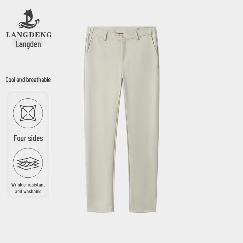 

Langdeng Men s Four-Way Stretch Casual Pants 34