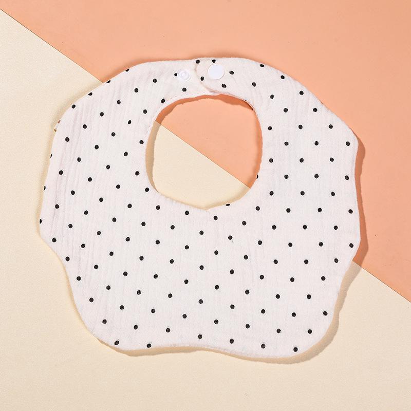 6-Layer Cotton Baby Bib - 360° Absorbent Gauze, Korean Style