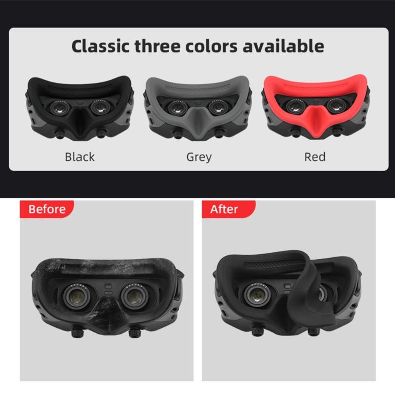 Silicone Anti-Sweat Face Eye Pad Cover Pressure-relieving Head Strap Headband for DJI Avata FPV Headset Accessories