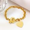Popular Heart Ot Buckle Bracelet Women'S Fashion Temperament Design Titanium Steel Jewelry Does Not Fade Versatile