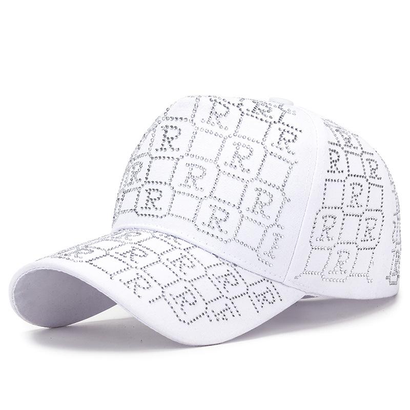 

Бейсбольная кепка со стразами и буквами для мужчин и женщин, солнцезащитный козырек, панамская кепка с хвостиком, шляпы для рыбалки для гольфа, шляпы с козырьком Snapback, фуражка 55-59cm белый
