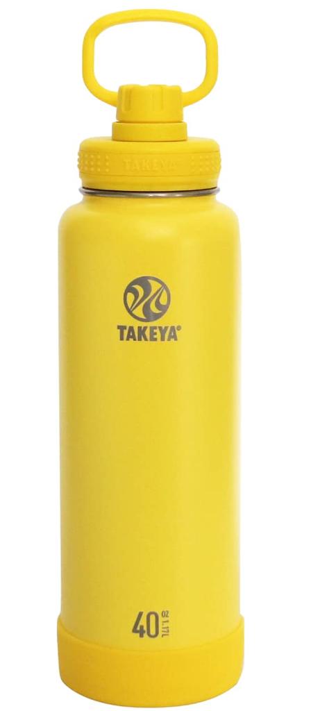 [Official Takeya] Takeya Flask Active Line 1.17L Solar-Powered Stainless Steel Water Bottle, Direct Drinking, Insulated, TAKEYA...
