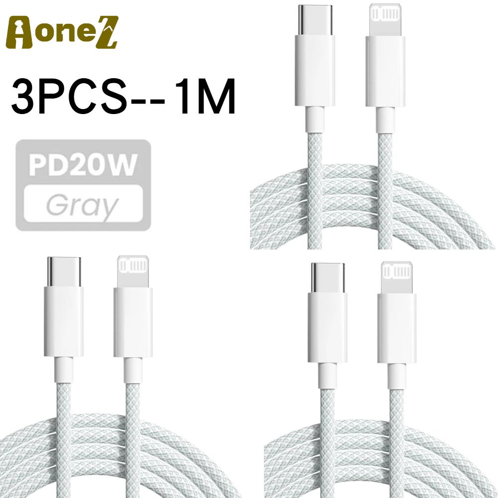 PD 20W USB C Cable for IPhone 14 13 12 11 Pro Max Xs 8 Plus IPad Wire 3A Fast Charging Cord Type C Data Cable for IPhone AONEZ