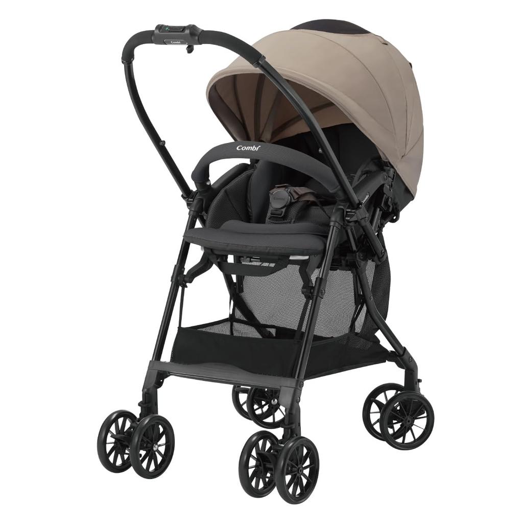 In August Combi A Type Stroller Sugokal Egg Shock LA Light Beige Lightweight Stroller with Egg Shock from 1 Month To Around 36 Months [Released 2024]