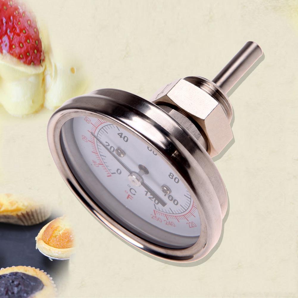 Stainless Steel Barbecue Thermometer High Temperature Household Thermometer Durable Portable Practical Reusable Kitchen Supplies