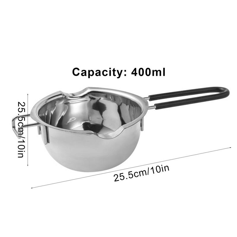 Chocolate Boiler Pot Boiler Pot Melting Bowl Pot With Heat Resistant Silicone Handle 400ml Stainless Steel Pot For Butter Candy